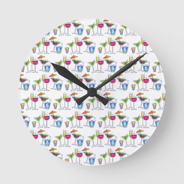RELÓGIO REDONDO COCKTAILS UP WALL CLOCK (Frente)