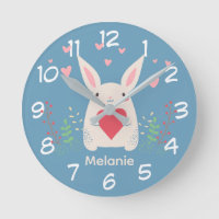 Coelhinho Branco Bonito Com Coração Personalizado