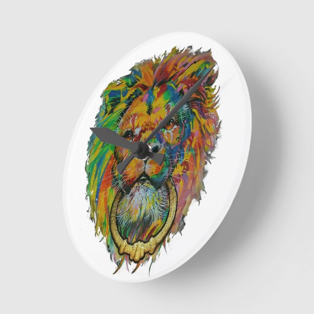 Relógio Redondo Colorful Clock (Ângulo)