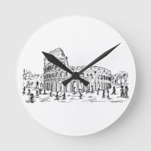 Relógio Redondo colosseum de Roma