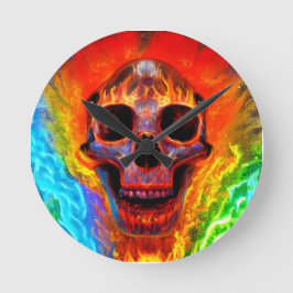 Relógio Redondo Colour Skull