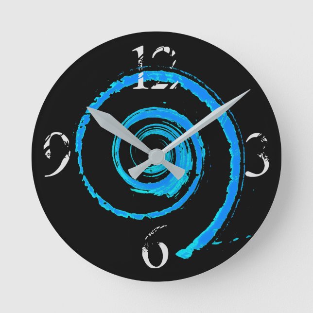 Relógio redondo com espirros coloridos (Frente)