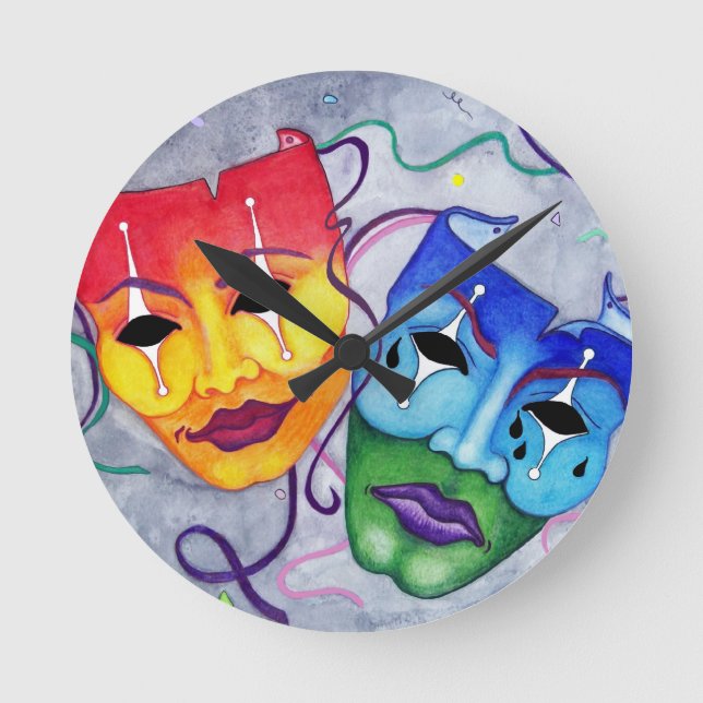 Relógio Redondo Comédia e tragédia (Frente)