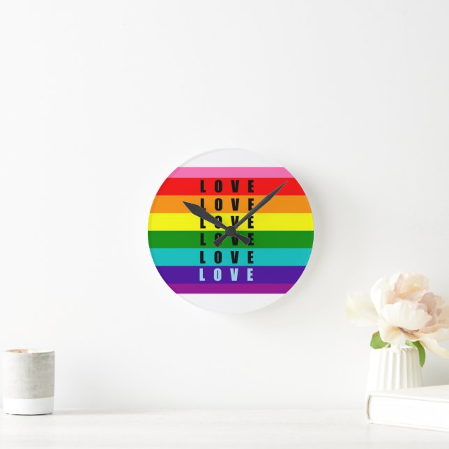 Relógio Redondo Comemorar amor, orgulho e autenticidade (Lar)