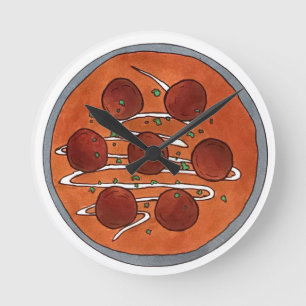 Relógio Redondo Comida indiana Cuisine Malai Kofta Vegetariana