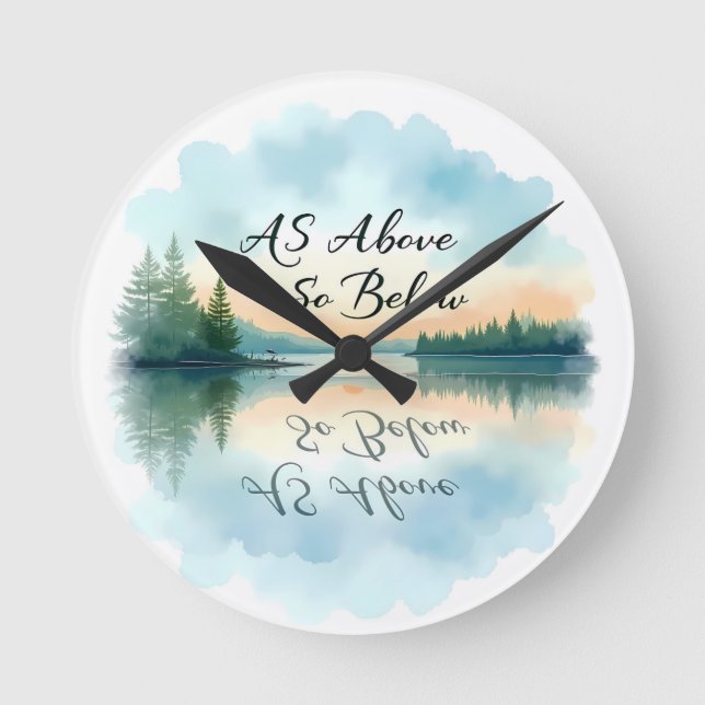 Relógio Redondo Como Acima, Abaixo (Frente)