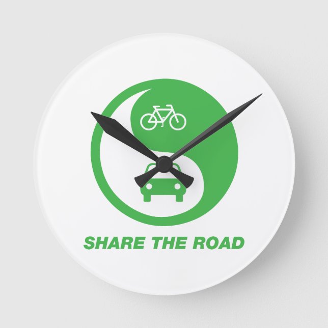 Relógio Redondo Compartilhe a estrada (Frente)