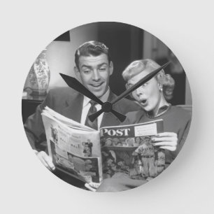 Relógio Redondo Compartimento da leitura do casal