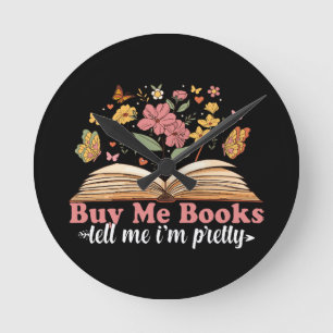 Relógio Redondo Compre-me Livros E Me Diga Para Calarattdlag