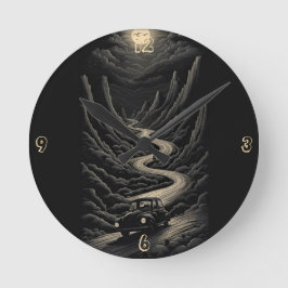 Relógio Redondo Condução À Lua