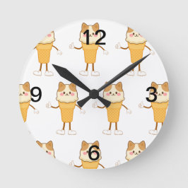 Relógio Redondo cone sorvete