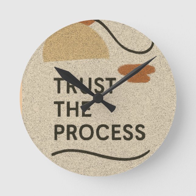 Relógio Redondo Confiar no Processo (Frente)
