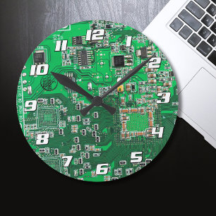 Relógio Redondo Conselho do Circuito do Conjunto PCB Verde do Circ