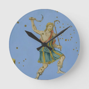 Relógio Redondo Constelação de Bootes, de "Uranometria" por Joh