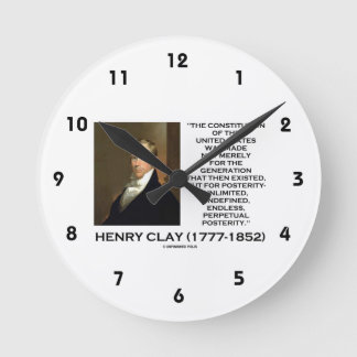 Relógio Redondo Constituição De Henry Clay Da Posteridade Dos Esta