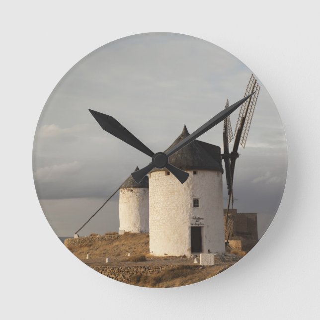 Relógio Redondo Consuegra, antiga moinhos de vento La Mancha (Frente)