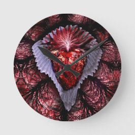 Relógio Redondo Coração em chamas