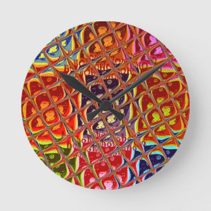 Relógio Redondo Cores especiais de Natal Papais noeis de neve HoHo