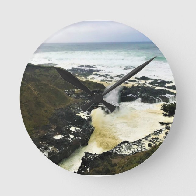 Relógio Redondo Corno de pouso, Cabo Perpétua, Costa do Oregon (Frente)