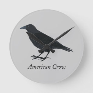 Relógio Redondo Corvo Americano