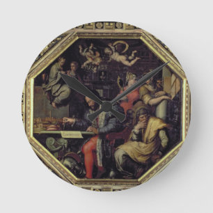 Relógio Redondo Cosimo mim de Medici (1519-74) que planeia os