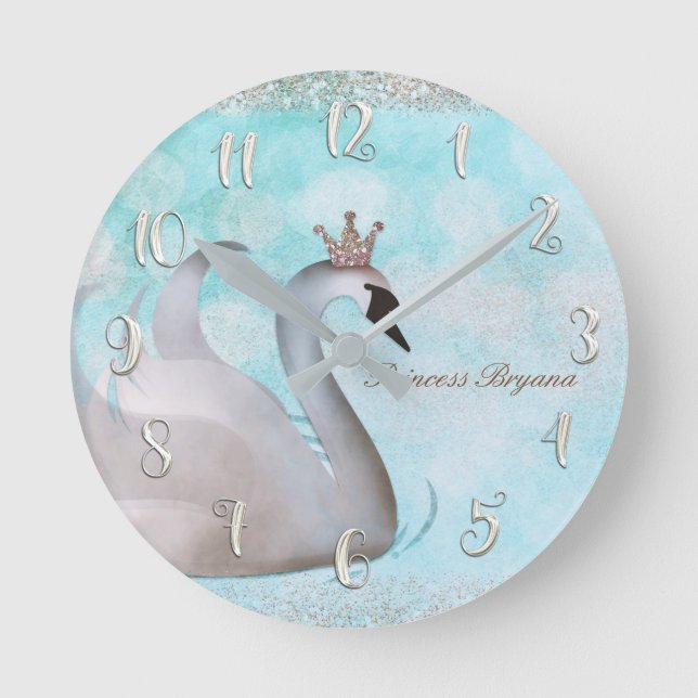 Relógio Redondo Costume da princesa Ouro Brilho Boutique Estilo da (Frente)