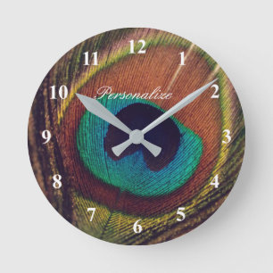 Relógio Redondo Costume elegante luxuoso da foto do olho da pena