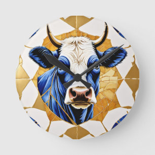 Relógio Redondo Country Bull Trabalho de arte