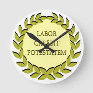 RELÓGIO REDONDO CREĀBIT LABOR POTESTĀTEM