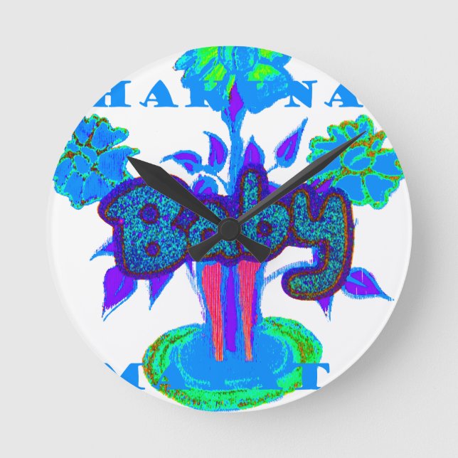 Relógio Redondo Create Your Own Cute Nice Lovely Glitter Baby   (Frente)