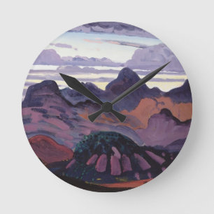 Relógio Redondo Crepúsculo profundo, Pyrenees, c.1912-13 (óleo n