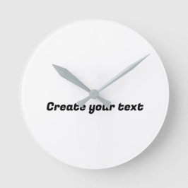 Relógio Redondo Crie o seu texto, peça tick tock Wall Art