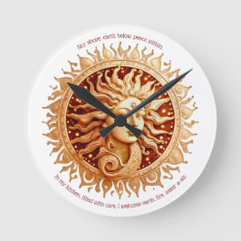 Relógio Redondo Crie sua própria Deusa do Sol Vitoriana