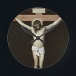 Relógio Redondo Cristo na cruz, c.1630<br><div class="desc">Número de coleção da imagem:  XJL44945 cristo na cruz,  c.1630 (óleo em canvas). Velázquez,  1599-1660) óleos de Diego Rodriguez de Silva y (em canvas. Prado,  Madrid,  espanha.  17o</div>