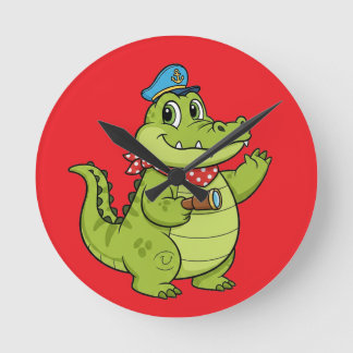 Relógio Redondo crocodilo