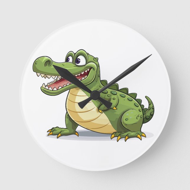 Relógio Redondo Crocodilo (Frente)
