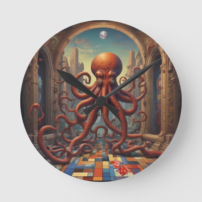 Relógio Redondo Cthulhu Paradise Perdido (Frente)