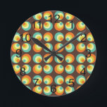Relógio Redondo Cultura retrorativa de Pop do Disco 70s 60s<br><div class="desc">Esta é uma design fantástica inspirada na era discográfica dos anos 70. Se você quiser outros produtos com este design,  por favor,  envie-me uma mensagem para um pedido personalizado.</div>