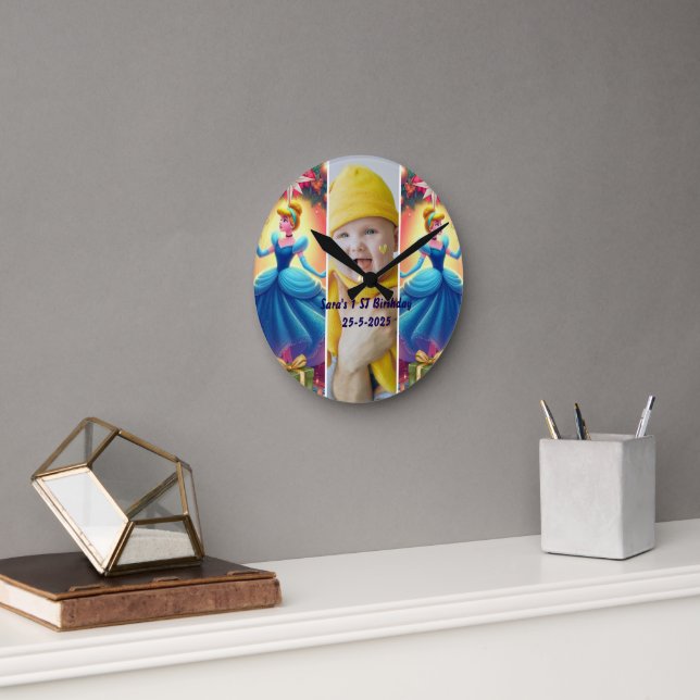 Relógio Redondo Custom Kids Photo bedroom decor (Escritório)