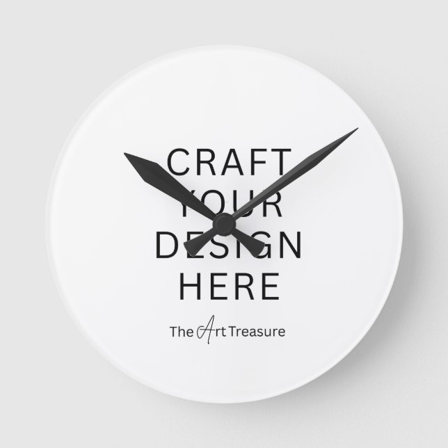Relógio Redondo Custom Round Clock – Add Your Design, Photo, Logo (Frente)
