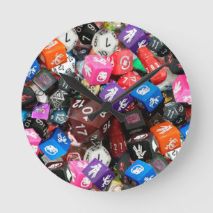 Relógio Redondo d20 dados