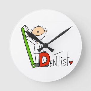 Relógio Redondo D é de Dentista
