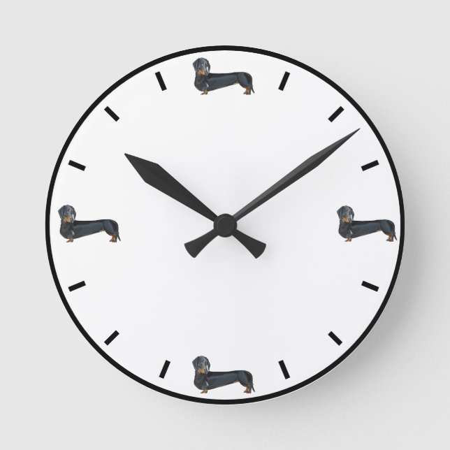 Relógio Redondo Dachshund bonito (Frente)