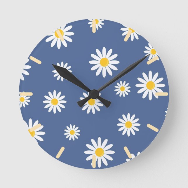 Relógio Redondo Daisy Meadows Blue (Frente)