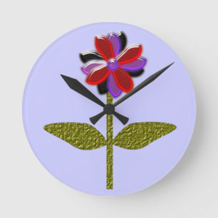 Relógio Redondo Daisy Shining Plastic Wall Clock