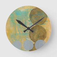 Dark Brown & Grey Circles with Numbers Numbers