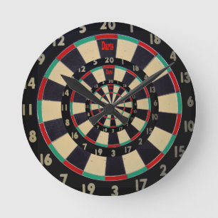 Relógio Redondo Dartboard Em Três Níveis,