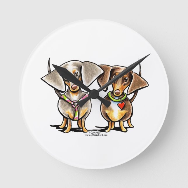 Relógio Redondo Dashing Dapplets (Frente)