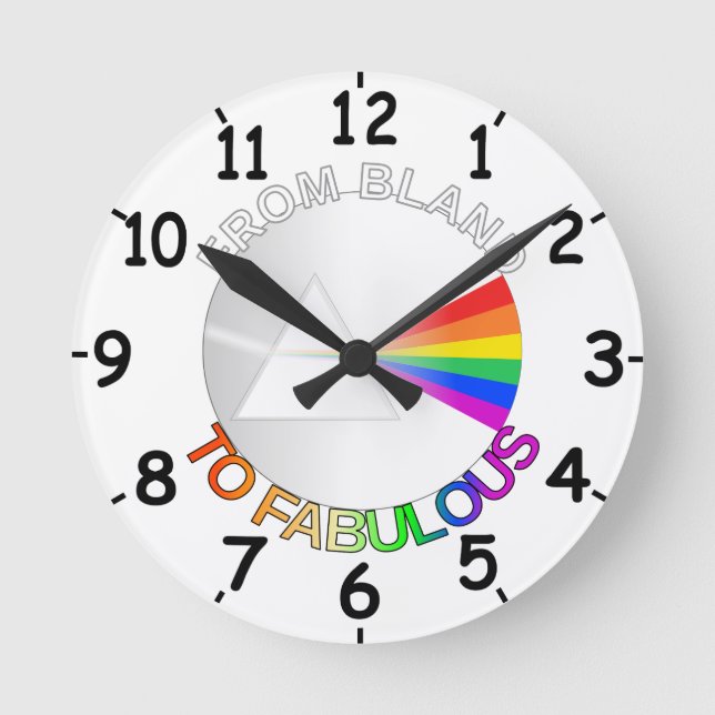 Relógio Redondo De Bland a Fabuloso (Frente)