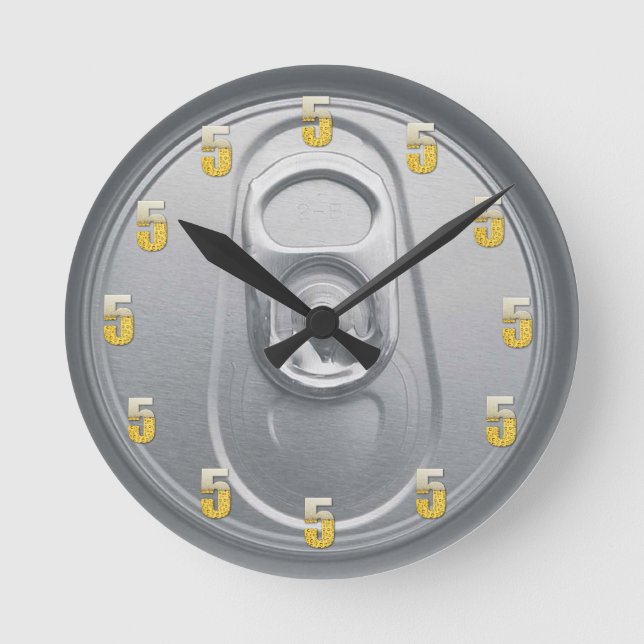 Relógio redondo de cervejas de 5 O'Clock (Frente)